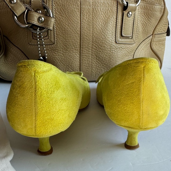 PRIORI Lime Green Suede Kitten Heels - Picture 12 of 15